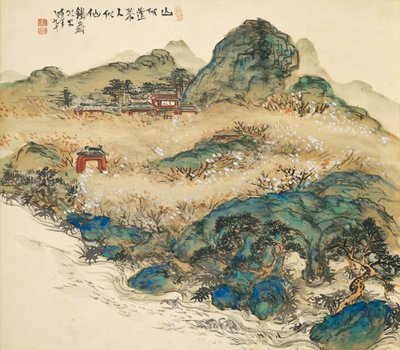 蓬莱山仙人山、1924年 作： Tessai Tomioka
