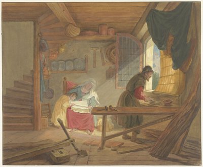 ジョセフの工房の聖家族 作： Tethart Philip Christian Haag