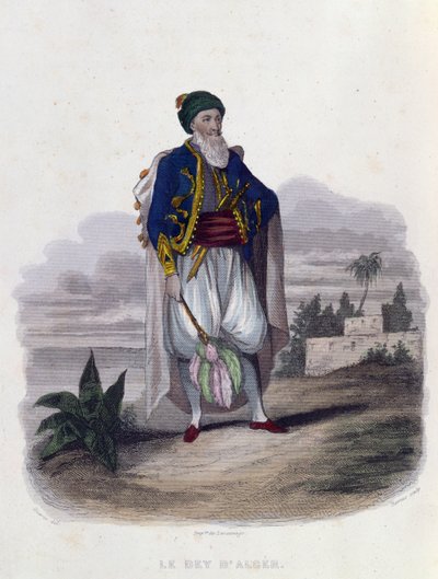 フセイン・パチャ（1765-1838）、最後のアルジェの死者（1818-30）、1846 作： Th. Guerin