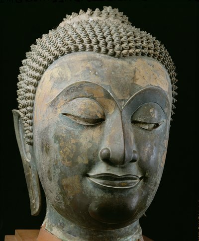 巨大な仏頭（ブロンズ） 作： Thai