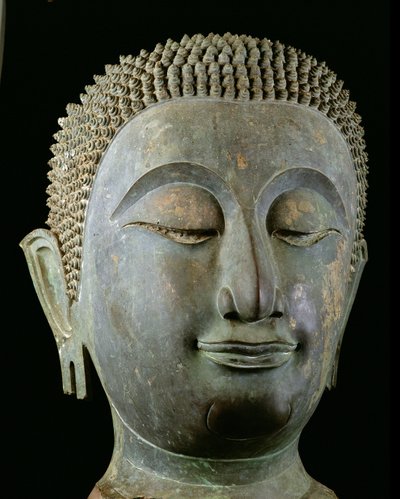 巨大な仏頭（ブロンズ） 作： Thai