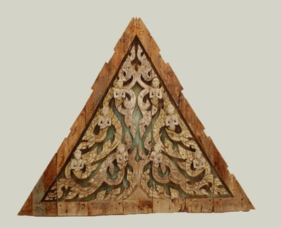 アユタヤ時代後期のタイ寺院の切妻（1351-1767）（木材） 作： Thai School