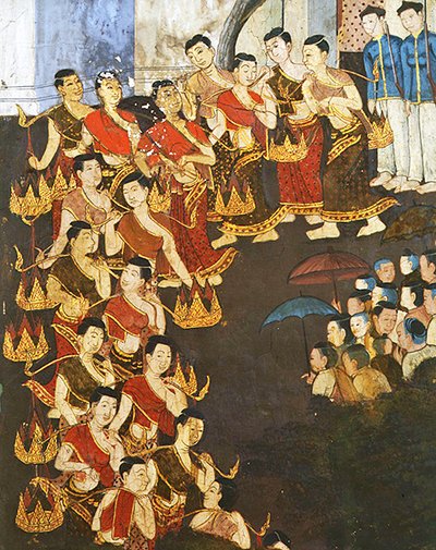若い女の子のグループ 作： Thai School