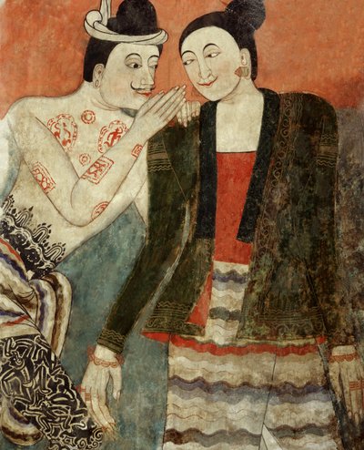 愛好家、ワットプーミンの壁画の詳細（壁画） 作： Thai School