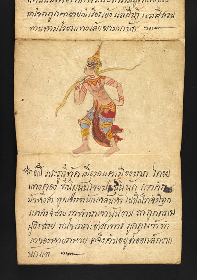 または。 16482、f.44「サトラ」  幸せで健康的な生活を送るための占いとアドバイスについて（紙折り本） 作： Thai School