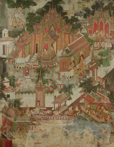 ヴェッサンタラジャタカ、ワットスワンナラム、トンブリ、1831 作： Thai School
