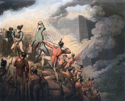 バダホスの戦い、スペイン、1812 年 4 月 6 日 1819 年 作： Thales Fielding