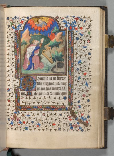 パリの使用時間の本: Fol. 77r、デビッド、c。 1420年。 作： The Bedford Master