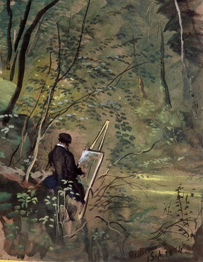 Hestercombe Woods, Somerset 1834 （水彩・グワッシュ） 作： The Rev. John Eagles