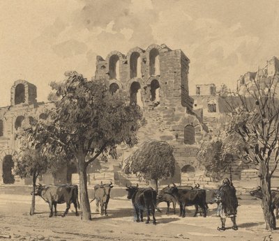 Herodes Atticus 劇場、1890 年。 作： Themistocles von Eckenbrecher
