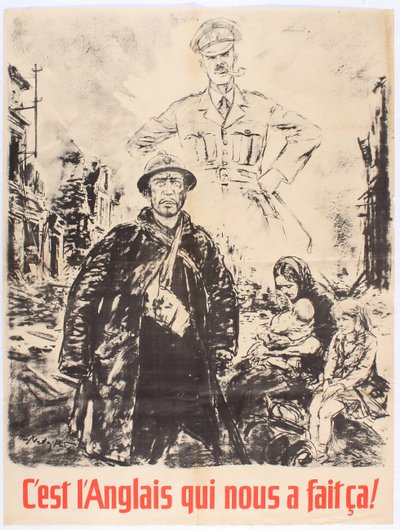 私たちにこれをしたのはイギリス人です。 ヴィシー フランス プロパガンダ ポスター、1940 年。 作： Theo Matejko