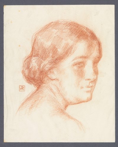 見知らぬ女性の肖像 作： Theo Van Rysselberghe (signed by artist)