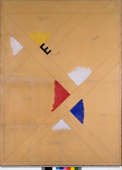 Van Doesburg展の未完成のポスター（ミクストメディア 作： Theo van Doesburg