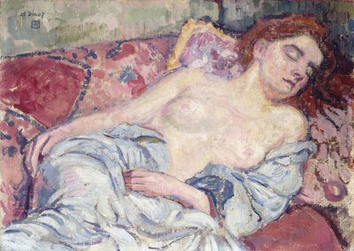 ディバンのヌード;彼らはソファを持っていません、1907年 作： Théo van Rysselberghe
