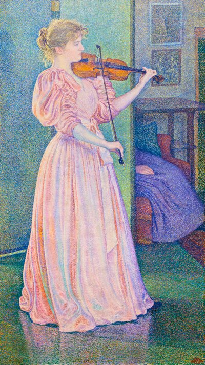 ヴァイオリン奏者イルマ・セテの肖像 作： Théo van Rysselberghe