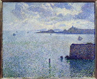 帆船と河口。Theodore Van Rysselberghe (1862-1926)による絵画、Bel. 作： Théo van Rysselberghe