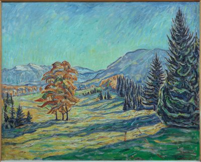 秋の山の風景 作： Theo von Brockhusen