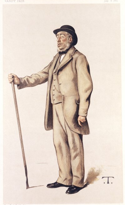 サー・ジョン・ロウズ、イギリスの科学的農学者、1882年。 作： Theobald Chartan