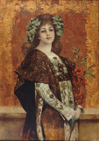 ジスモンダとしてのサラ・ベルナール 1844-1923 年の肖像画、1896 年頃。 作： Theobald Chartran