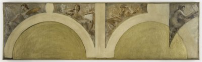 パリ市立ホテル芸術サロンのためのスケッチ：絵画、彫刻、建築、グラヴュール・アン・テール・ドゥース、1891年頃（油彩／カンヴァス） 作： Theobald Chartran