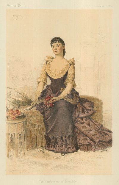 1884年3月1日、バニティフェア漫画、ツイードデールの行進 作： Theobald Chartran