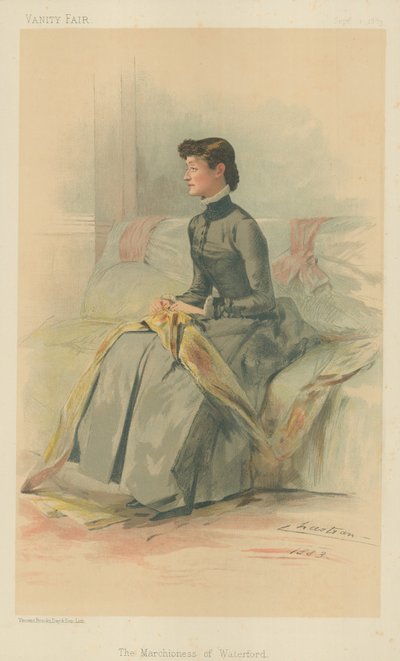 1883年9月1日、ウォーターフォードの行進曲、バニティフェアの漫画 作： Theobald Chartran