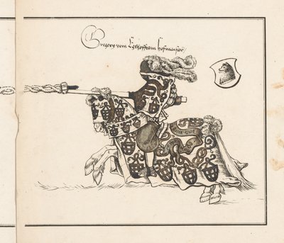 トーナメントに関する本: Jouster Facing Left 作： Theobald Senefelder