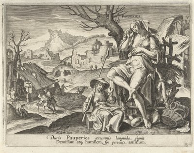 貧困は謙虚さを生む 人間の行動のサイクル（シリーズタイトル） Circvlvs Vicissitvdinis Rervm Hvmanarvm (シリーズ タイトル) 作： Theodoor Galle