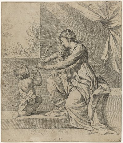 マリアとキリストと洗礼者ヨハネ 作： Theodoor Rombouts