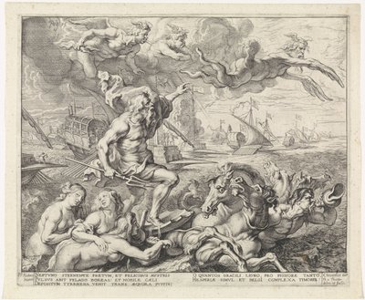 バルセロナからジェノバへの旅。 1635年のアントワープへのフェルディナンドの入国（no. 7） 作： Theodoor van Thulden