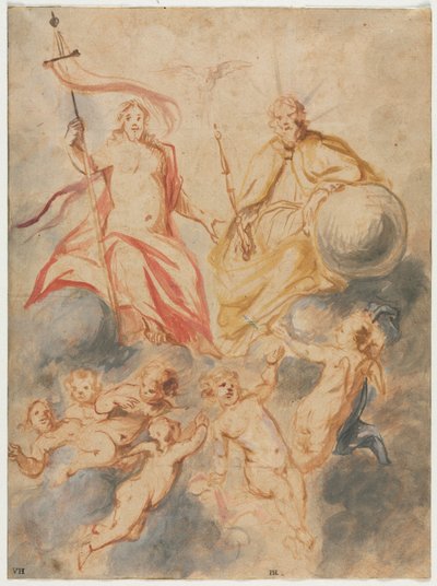 聖三位一体、c。 1647年。 作： Theodoor van Thulden