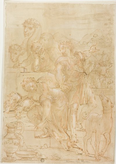 井戸のアイザックとレベッカ 作： Theodoor van Thulden