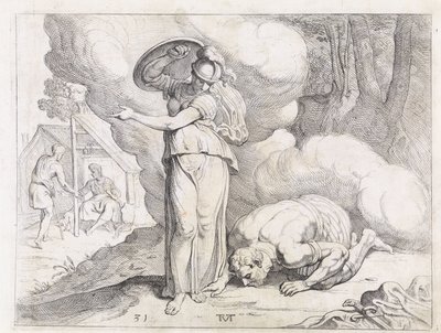 ミネルヴァがオデュッセウスにイサカを見せる オデュッセウスの作品（シリーズタイトル） 作： Theodoor van Thulden