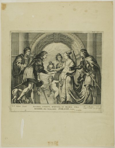オーストリア王マクシミリアンとブルゴーニュ公マリアの結婚 作： Theodoor van Thulden