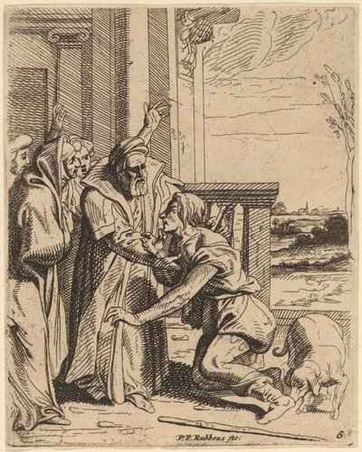 父に迎えられた放蕩息子 作： Theodoor van Thulden after Sir Peter Paul Rubens