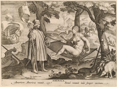 アメリカ 作： Theodor Galle after Jan van der Straet