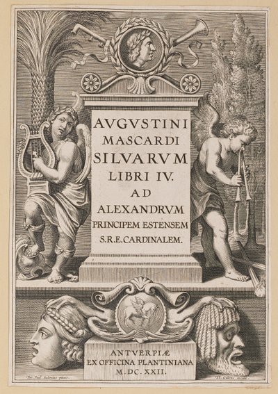 Agostino Mascardi、Silvarium Libri IVのタイトルページ 作： Theodor Galle after Sir Peter Paul Rubens