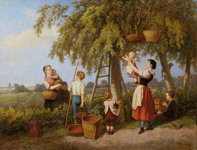 さくらんぼの収穫 作： Theodor Hosemann