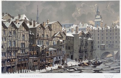 パリのイル・ド・ラ・シテ 作： Theodor Josef Hubert Hoffbauer