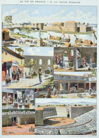 1900年頃のローマ帝国時代のパリの日常風景 作： Theodor Josef Hubert Hoffbauer