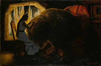 トロールからシラミを選ぶプリンセス 作： Theodor Kittelsen