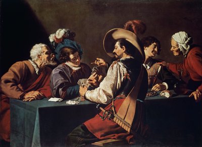 カードプレーヤー」 テオドール・ロンバウツ（1597-1637）作 油彩・キャンバスフランドル地方 作： Theodor Rombouts