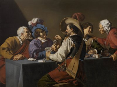 トランプ（キャンバスに油彩） 作： Theodor Rombouts