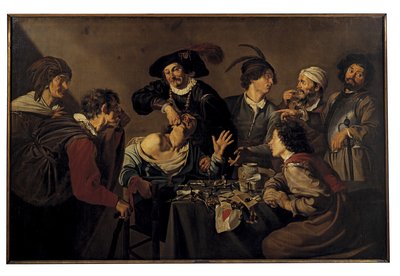 The Tooth Extractor (キャンバスに油彩) 作： Theodor Rombouts