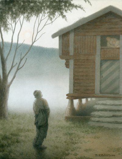 女の子たちよ、ドアを開けて 作： Theodor Kittelsen