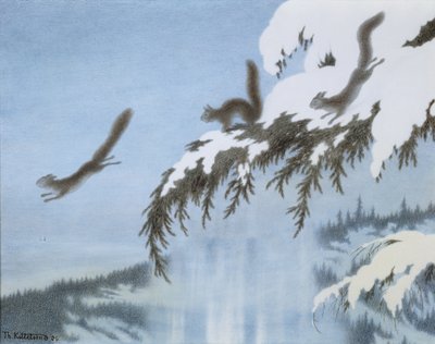 飛行中のリス 作： Theodor Kittelsen