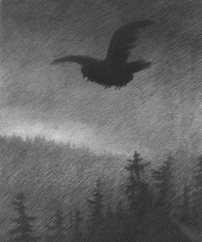 黒死病（ドローイング） 作： Theodor Severin Kittelsen