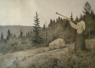 山の下で木管楽器が鳴る 作： Theodor Kittelsen