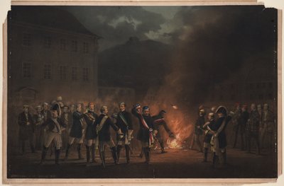1857 年 1 月 30 日のハイデルベルクでのたいまつ行列 作： Theodor Verhas