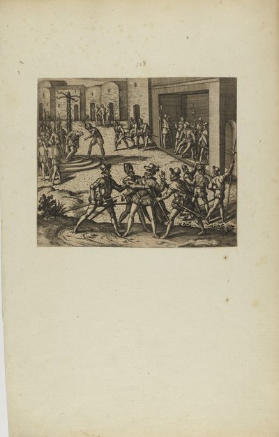(ヤコブス・アルマグルスとフェルディナンド・ピサロ、.... 作： Theodor de Bry